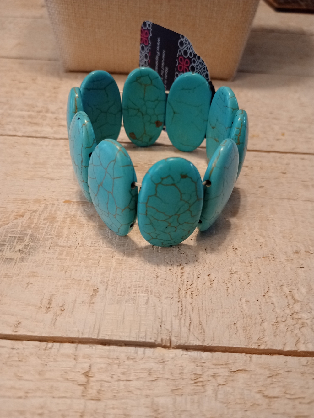 paparazzi Turquoise Oval Stone Stretch Bracelet